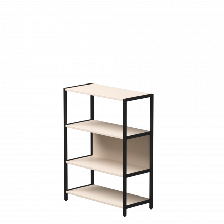 Стеллаж металлический средний Everprof EVO 830х385x1120 Кашемир/Черный