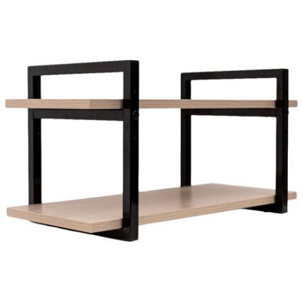 Полка BRABIX "SMART WS-002", 580х290х300 мм, ЛОФТ, 2 полки, металл/ЛДСП ясень шимо светлый, 641951