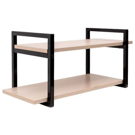 Полка BRABIX "SMART WS-002", 580х290х300 мм, ЛОФТ, 2 полки, металл/ЛДСП ясень шимо светлый, 641951