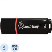 Флеш-память SmartBuy Crown 8 Gb USB 2.0 черная Флеш-память SmartBuy Crown 8 Gb USB 2.0 черная