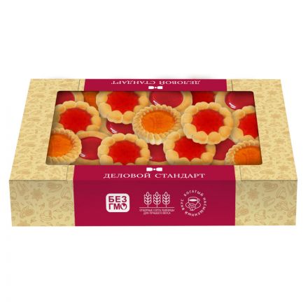 Печенье Деловой Стандарт сдобное 'Ассорти с мармеладными начинками' 410г