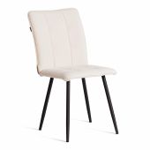 Стул обеденный Bari LT, флок , молочный/черный, 4, 41х55х89 см