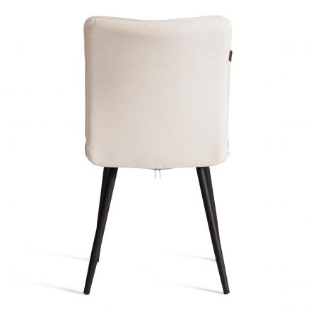 Стул обеденный Bari LT, флок , молочный/черный, 4, 41х55х89 см Стул обеденный Bari LT, флок , молочный/черный, 4, 41х55х89 см