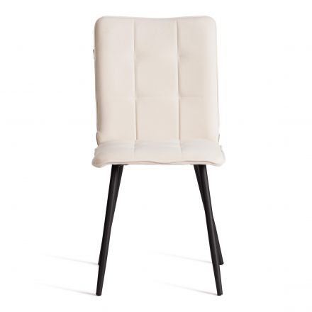 Стул обеденный Bari LT, флок , молочный/черный, 4, 41х55х89 см Стул обеденный Bari LT, флок , молочный/черный, 4, 41х55х89 см