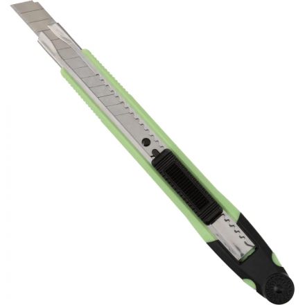 Нож универсальный Attache 9 мм пластиковый мет направл. зелён. авто