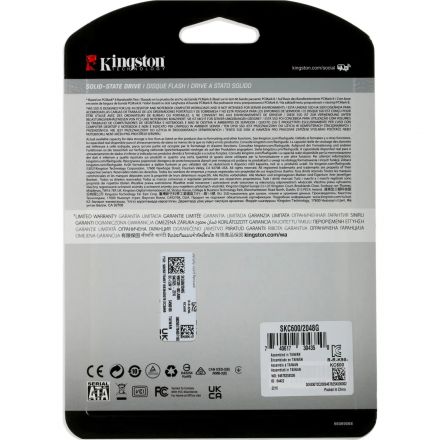 SSD накопитель Kingston KC600, 2Tb, 2.5 SATA (SKC600/2048G) SSD накопитель Kingston KC600, 2Tb, 2.5 SATA (SKC600/2048G)