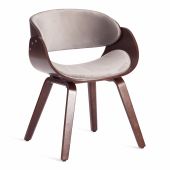 Стул Tetchair LANDO (mod.8036), дерево / ткань, 59х53х75 см, орех/серый