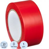 Клейкая лента для разметки ПВХ красная 50 мм x 33 м (KMSR05033)
