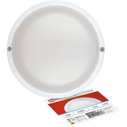 Светильник светодиодный герм СПП 1565-КРУГ 15Вт 6500К 1350Лм IP65 IN HOME