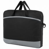 Сумка для документов STAFF MANAGER на молнии с карманом, полиэстер, черно-серый, 32х37х5 см, 270836 Сумка для документов STAFF MANAGER на молнии с карманом, полиэстер, черно-серый, 32х37х5 см, 270836