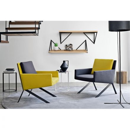 Полка KD настенная Калипсо-6, 1 ярус. каркас черный/ЛДСП дуб буратти