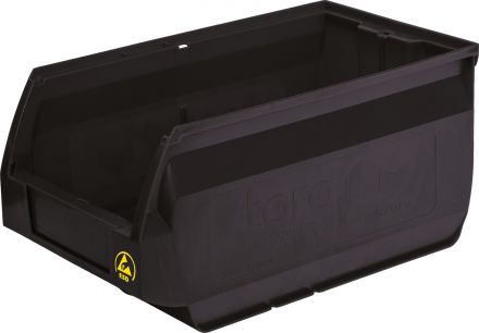 Ящик Napoli 400х230х200 PP, черный антистатичный