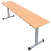 Мебель для школы MET_Скамья 150x32x46 ЛДСП бук/серый new