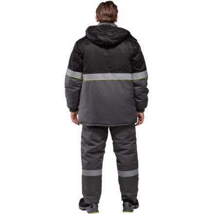 Костюм рабочий зимний муж з43-КПК сер/черн р.64-66/170-176 (серия З)