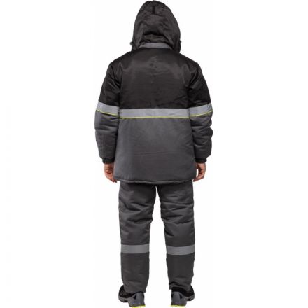 Костюм рабочий зимний муж з43-КПК сер/черн р.64-66/170-176 (серия З)