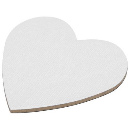 Холсты на магните в форме сердца НАБОР 4 шт., 7,5 см, 280 г/м2, 100% хлопок, BRAUBERG ART CLASSIC, 192334