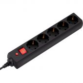 Сетевой фильтр Buro 500SH-1.8-B 1.8м (5 розеток) черный Сетевой фильтр Buro 500SH-1.8-B 1.8м (5 розеток) черный