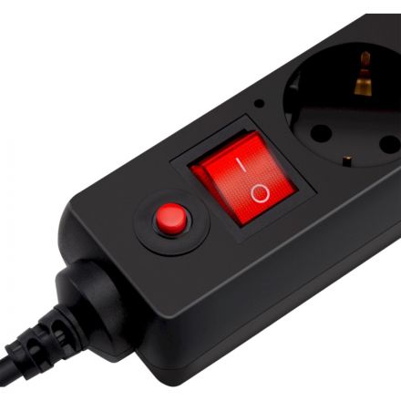 Сетевой фильтр Buro 500SH-1.8-B 1.8м (5 розеток) черный