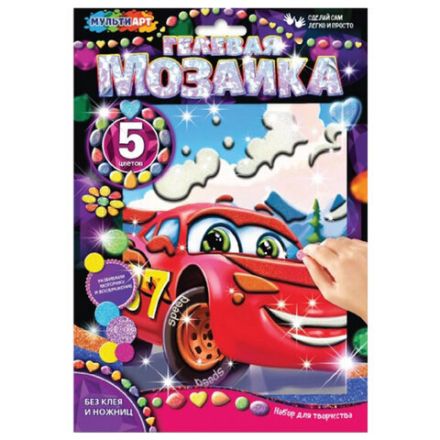 Набор для создания аппликации из гелевой мозаики, 17х23 см, АССОРТИ, МУЛЬТИ АРТ