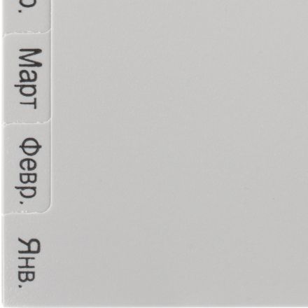 Разделитель листов 12л. по месяцам пластик.Комус