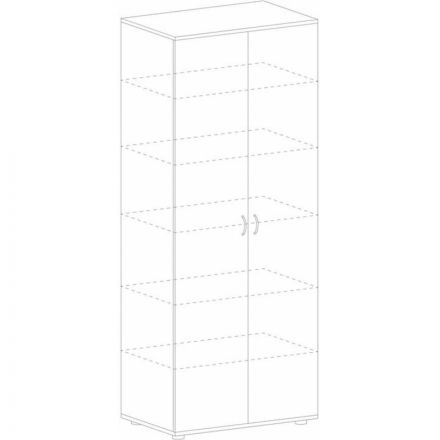 Шкаф IN Рондо закрытый высокий Ш-12 дуб альпийский 804х450х2149