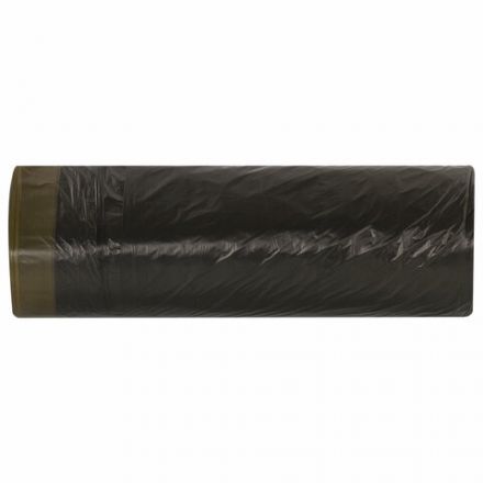 Мешки для мусора с завязками 60 л, черные, в рулоне 20 шт., прочные, ПНД 16 мкм, 60х70 см, ОФИСМАГ, 601398