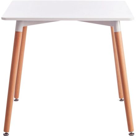 Стол UT_JOHN mod. T1003 мдф/дерево, 80х80х75см, White / Natural