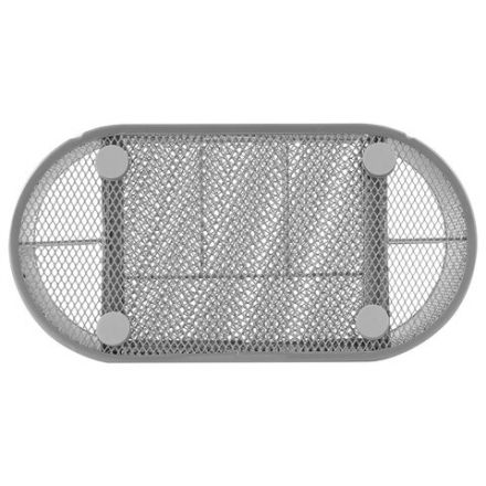 Подставка-органайзер металлическая BRAUBERG "Germanium", 9 секций, 105х220х110 мм, серебро, 237419