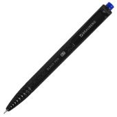 Ручка шариковая масляная автоматическая BRAUBERG "BLACK PEN RT", СИНЯЯ, игольчатый наконечник 0,7 мм, линия письма 0,35 мм, 144326