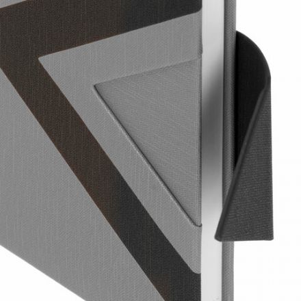 Ежедневник недатированный А5 138x213 мм BRAUBERG "Waves" под кожу, застежка 160 л., черный/серый, 111875