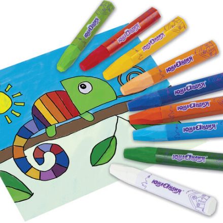 Восковые мелки утолщенные на масляной основе ЮНЛАНДИЯ "ДОМИКИ", 36 цветов, 273092