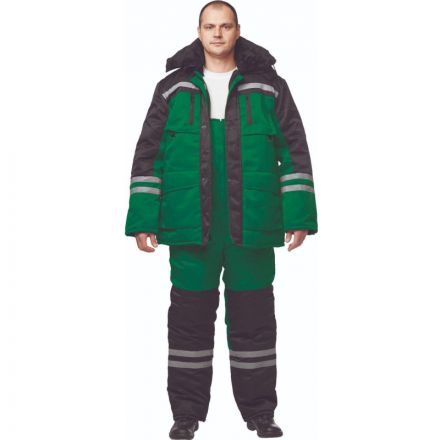 Костюм рабочий зимний муж з03-КПК зел/черн (р.68-70) 170-176 Костюм рабочий зимний муж з03-КПК зел/черн (р.68-70) 170-176
