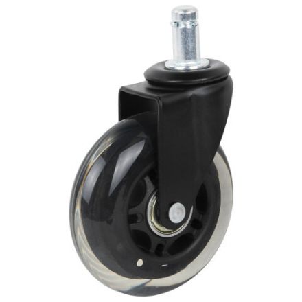 Колеса (ролики) BRABIX для кресла мягкие, резиновые, d 76 мм, КОМПЛЕКТ 5 шт., шток d 11 мм, в коробе, 532524