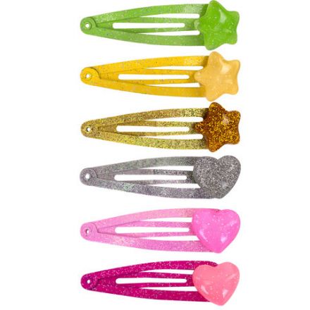 Заколки для волос НАБОР 6 шт., 5 см, клик-клак, с декоративными элементами, разные цвета, MONTE VITA (МОНТЕ ВИТА), 457089 Заколки для волос НАБОР 6 шт., 5 см, клик-клак, с декоративными элементами, разные цвета, MONTE VITA (МОНТЕ ВИТА), 457089