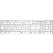 Клавиатура Genius проводн. SlimStar 126 белый