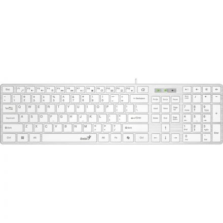 Клавиатура Genius проводн. SlimStar 126 белый