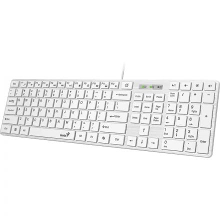Клавиатура Genius проводн. SlimStar 126 белый