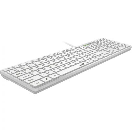 Клавиатура Genius проводн. SlimStar 126 белый
