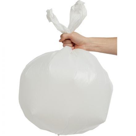 Мешки для мусора ПНД 60л 10мкм 20шт/рул белые 60x90см Комус с ручками Мешки для мусора ПНД 60л 10мкм 20шт/рул белые 60x90см Комус с ручками