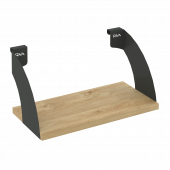 Навесные полки. Кронштейны+ЛДСП полка 400мм MAN-41-4 Тиквуд светлый/Антрацит металл 400*220*200