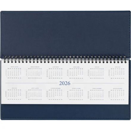 Планинг датированный 2026, синий 303х150 мм, 120 стр,АТТАСНЕ Вива