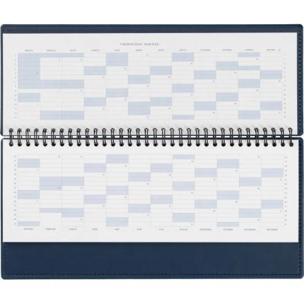 Планинг датированный 2026, синий 303х150 мм, 120 стр,АТТАСНЕ Вива