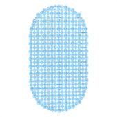 Коврик для ванны противоскользящий 68х39 см, "Молекулы", овальный, голубой, ПВХ, PRIMILA (ПРИМИЛА), 700388