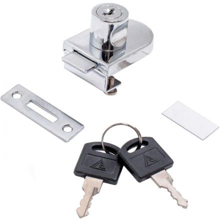 Замок мебельный_УЗК СТАНДАРТ 806 на 1 стекло 2 кл.,отв.пл.,кр,сталь (13901)