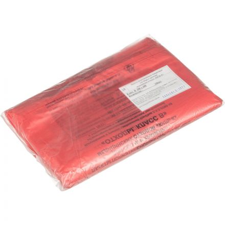 Пакет для мед.отходов кл.В красный 500х600х18мкм, 30 л, 100 шт/уп, ПТП Киль