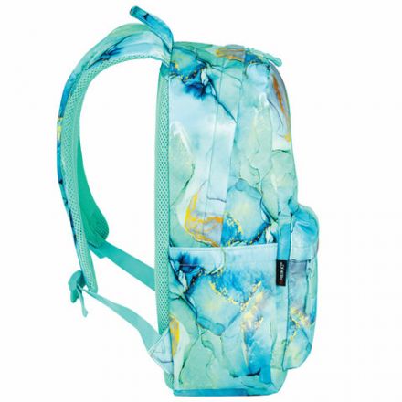 Рюкзак HEIKKI DREAM (ХЕЙКИ) универсальный, с карманом для ноутбука, эргономичный, "Mint marble", 42х26х14 см, 272526