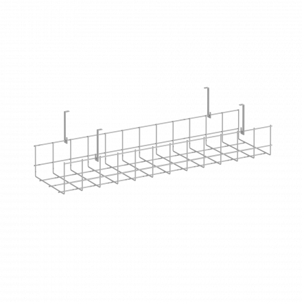 Кабель-канал сетчатый широкий KK-S-60 Серый металл 605*181*154