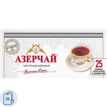 Чай Азерчай Премиум чай черный в пакетиках сашетах, 25 шт 166573 Чай Азерчай Премиум чай черный в пакетиках сашетах, 25 шт 166573