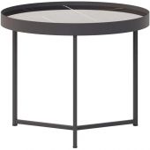 Стол журнальный KF_Комус Мебель Тайлер 450 (9643027701) ст.сах.нуар/чер.мат