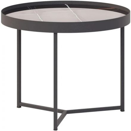 Стол журнальный KF_Комус Мебель Тайлер 450 (9643027701) ст.сах.нуар/чер.мат